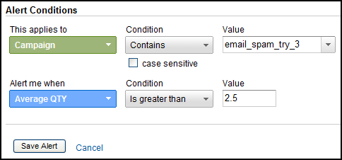 google analytics custom alerts campaign quality