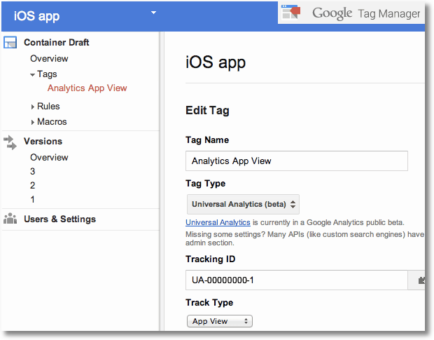 google tag manager mobile ios tracking